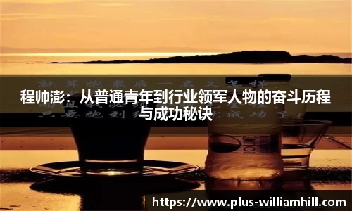 程帅澎：从普通青年到行业领军人物的奋斗历程与成功秘诀